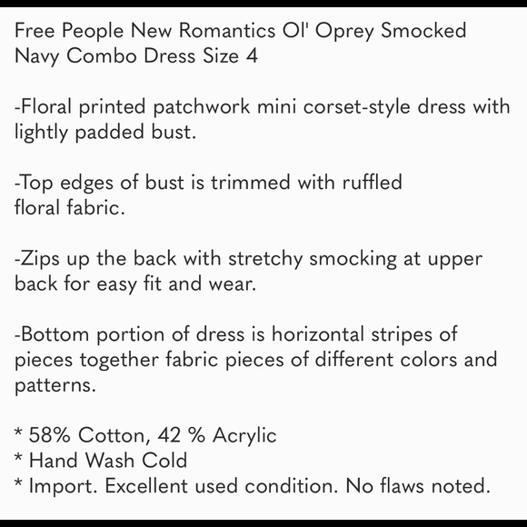 Free People New Romantics Ol' Oprey Smocked Dress - Picture 5 of 5